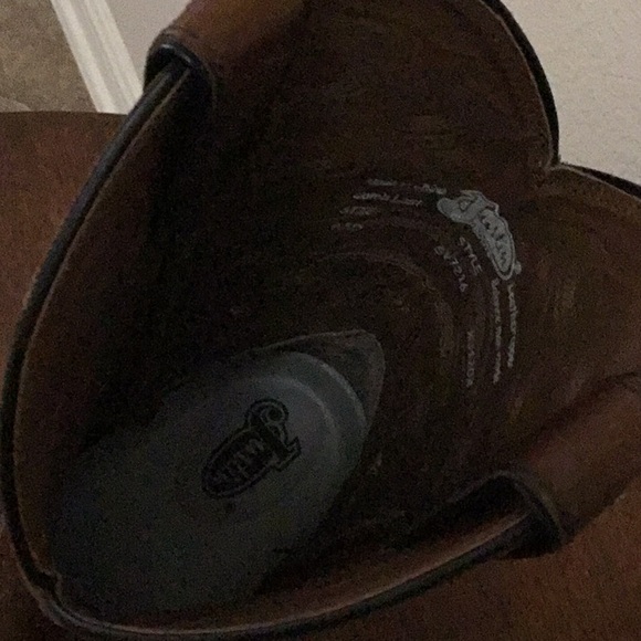 SV7216 Mens Justin Silver Cattleman Cowboy Boot Square Toe Brown - Picture 4 of 16